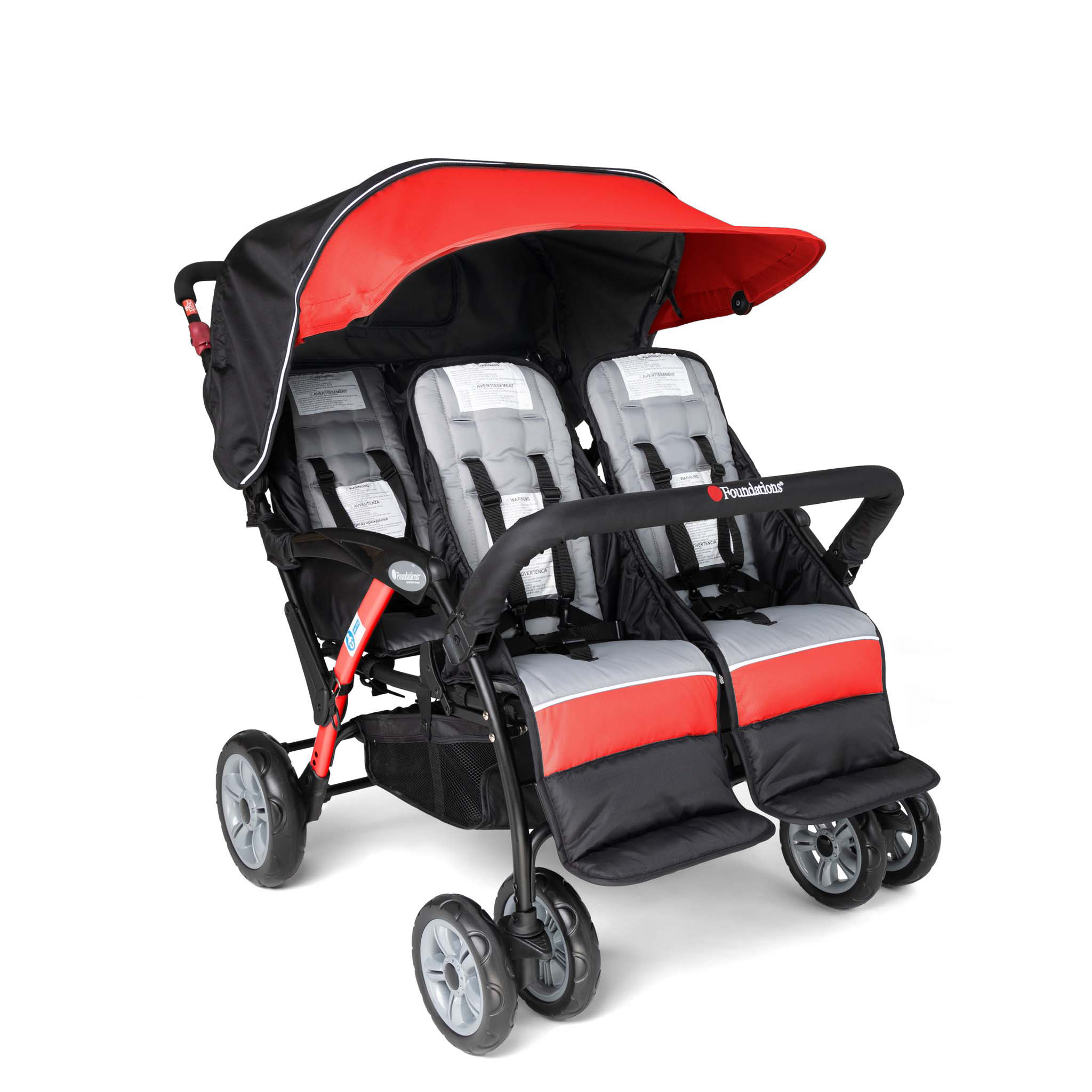 foundations double stroller Foundations Quad Sport 4 Passenger Stroller