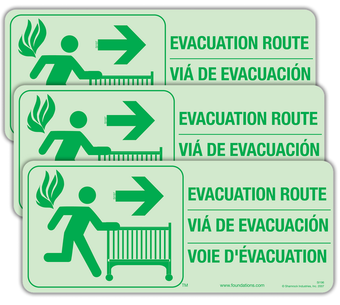 Evacuation Route Signs