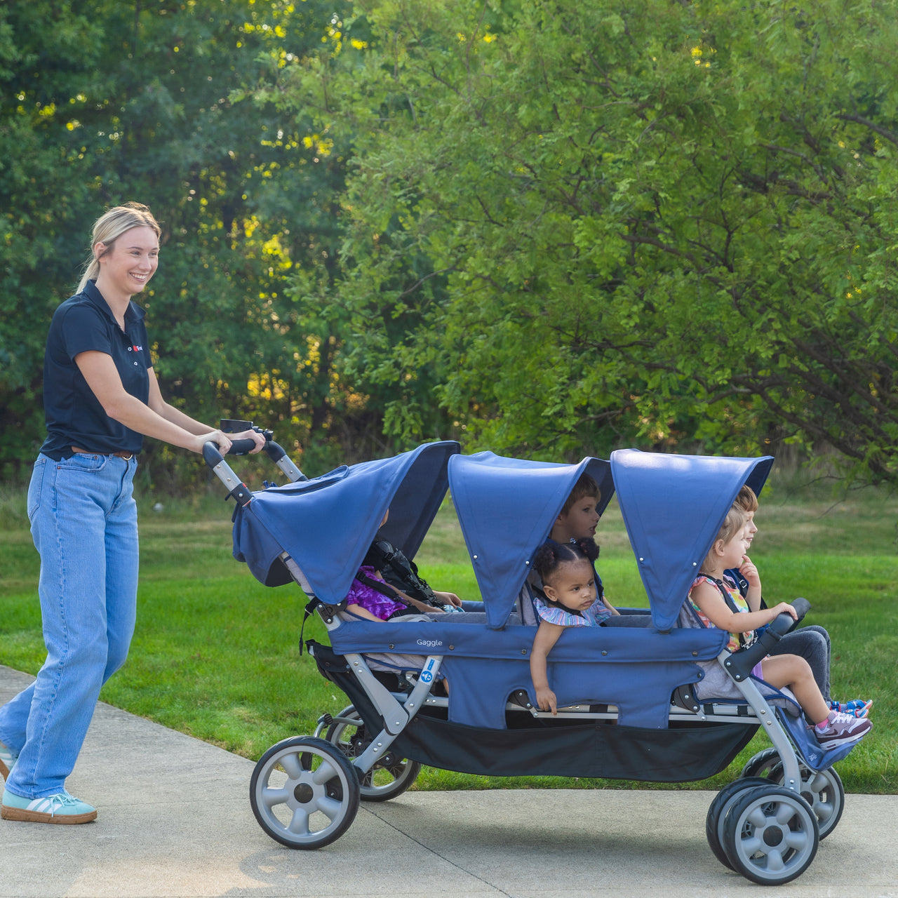 heavy duty stroller for toddler Gaggle Jamboree Folding 6-Seat Stroller