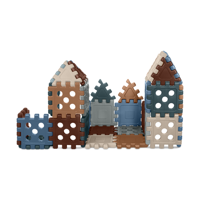 CarePlay® Oversized Waffle Grid Building Blocks - Nature Collection