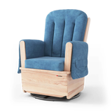 Glider Rocker: Blue Microfiber