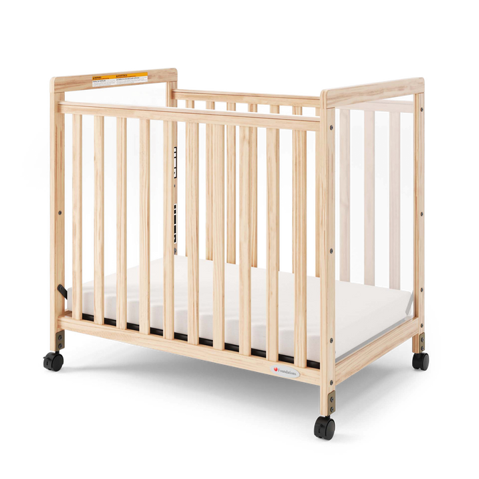 SafetyCraft® Fixed-Side Compact Wood Crib
