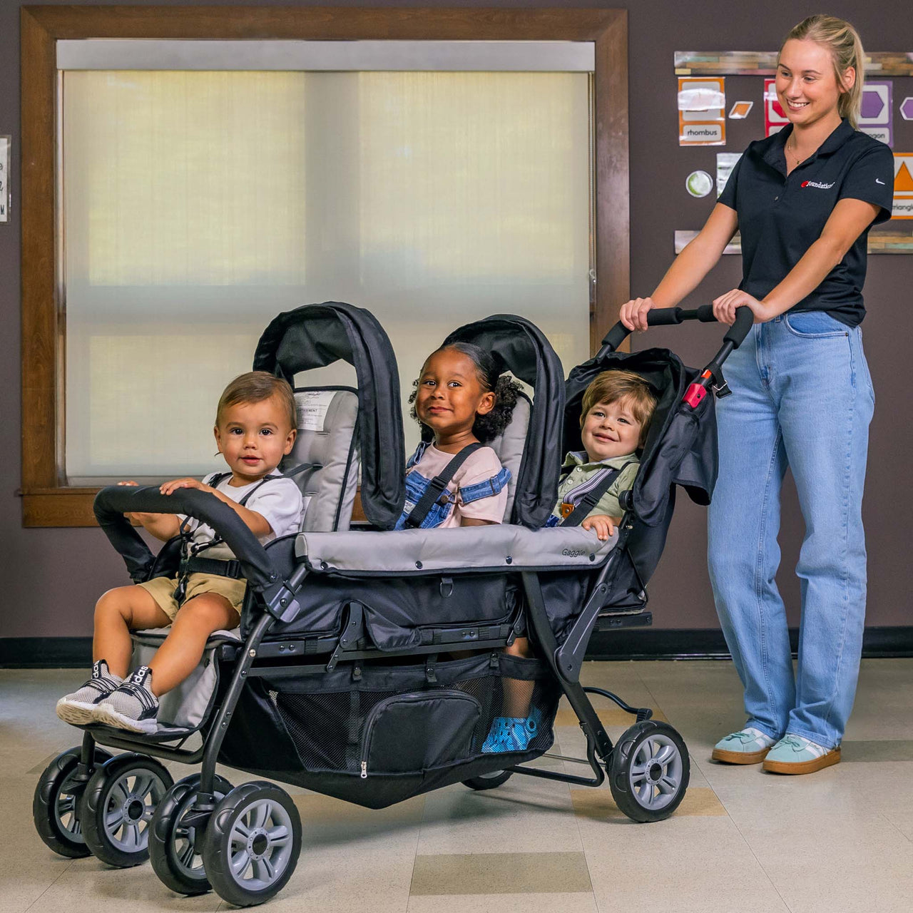 Compass Trio Triple Stroller | Gaggle Multi Child Strollers