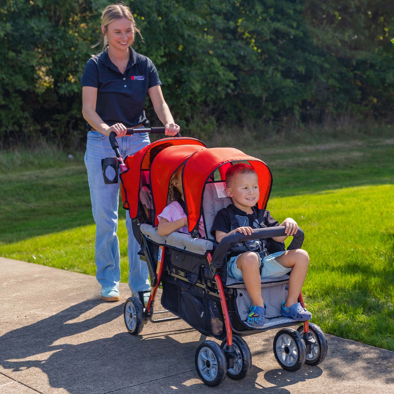 triple stroller wagon Compass Trio Triple Stroller | Gaggle Multi Child Strollers